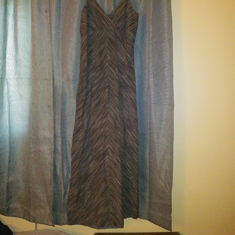 Long zip up spaghetti strap dress